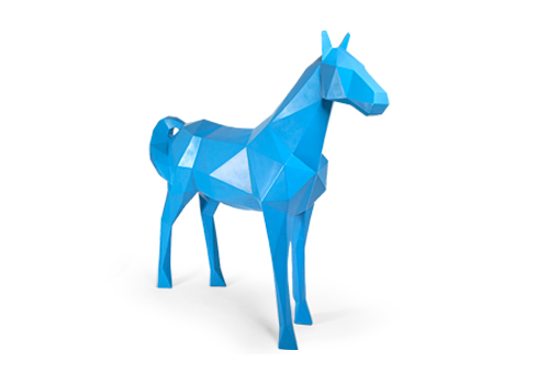 Foto zur Information zum blauen Pferd