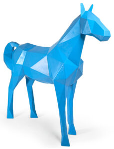 Foto vom blauen Pferd der Die Kette e.V.